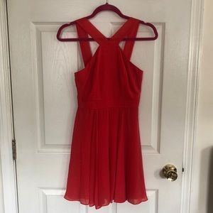 Lulus Coral Skater Dress